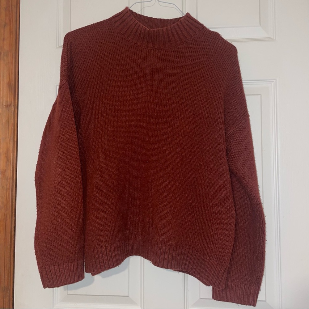 Forever 21 Brick Red Knit Pullover